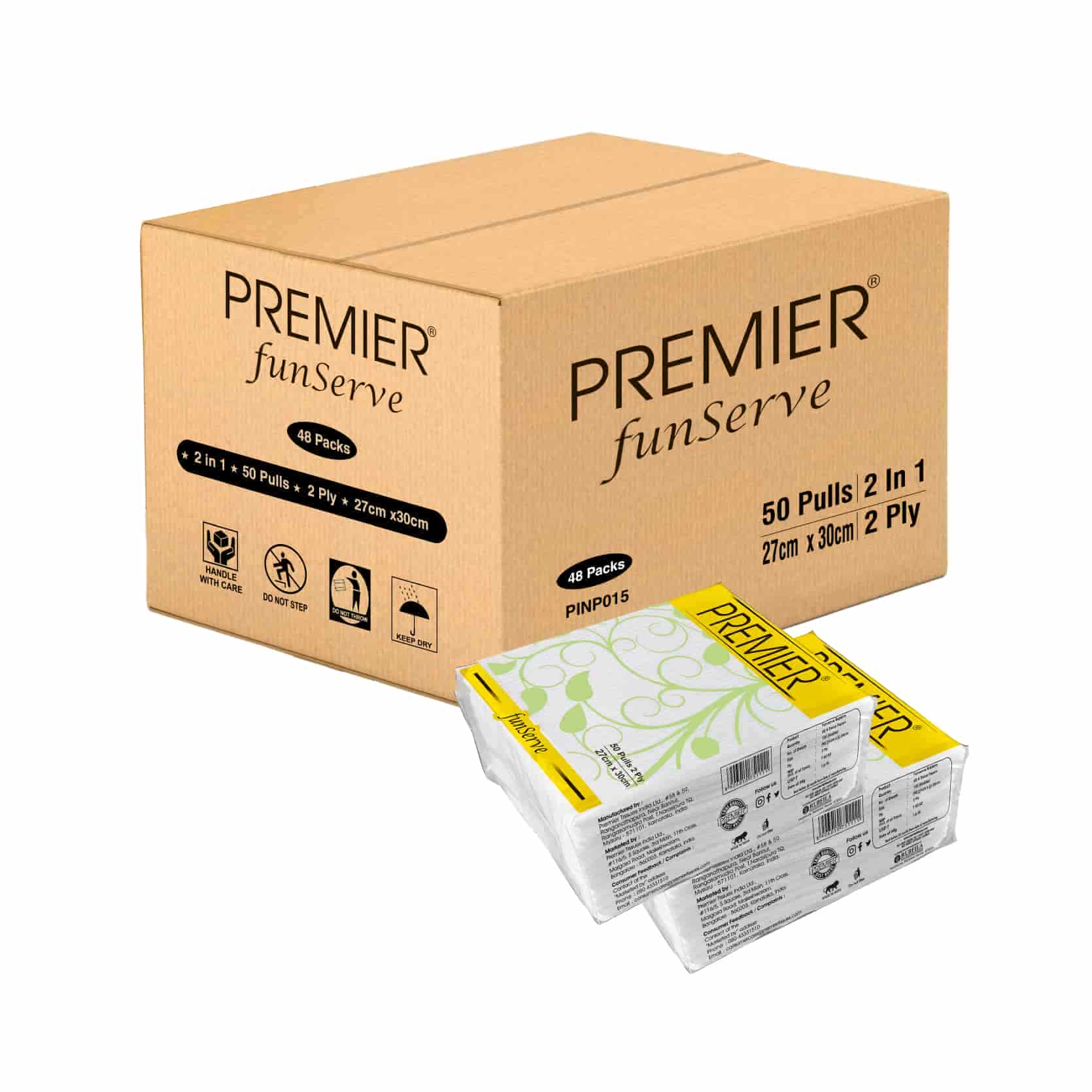 PremierTissue Paper FunServe Napkin 50's 2x1